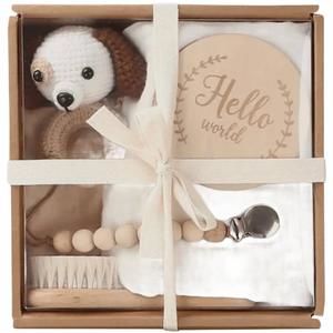 NEW GIFTEN MARKET welcome baby gift set in white